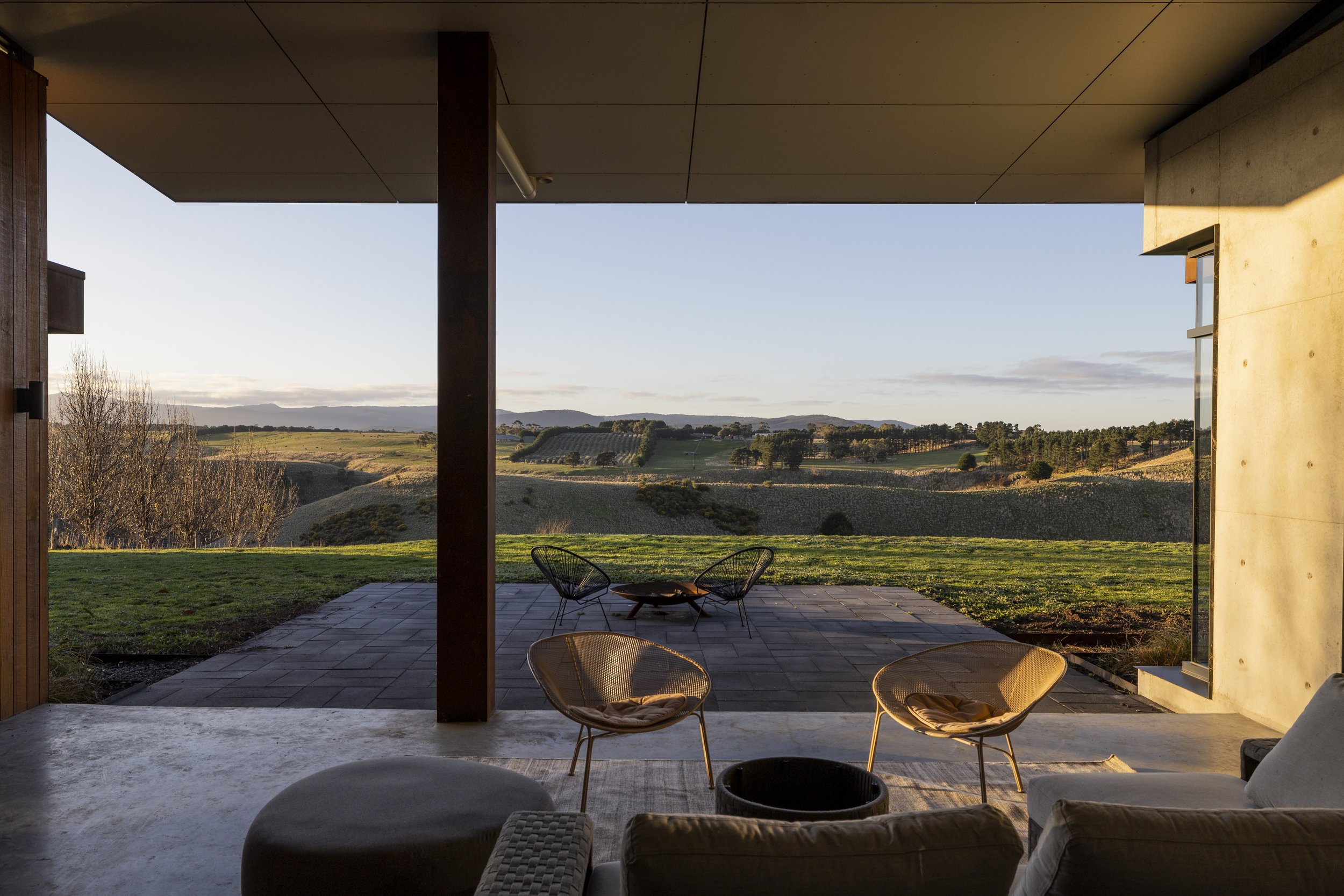 Interior materials and details at Outlook House
